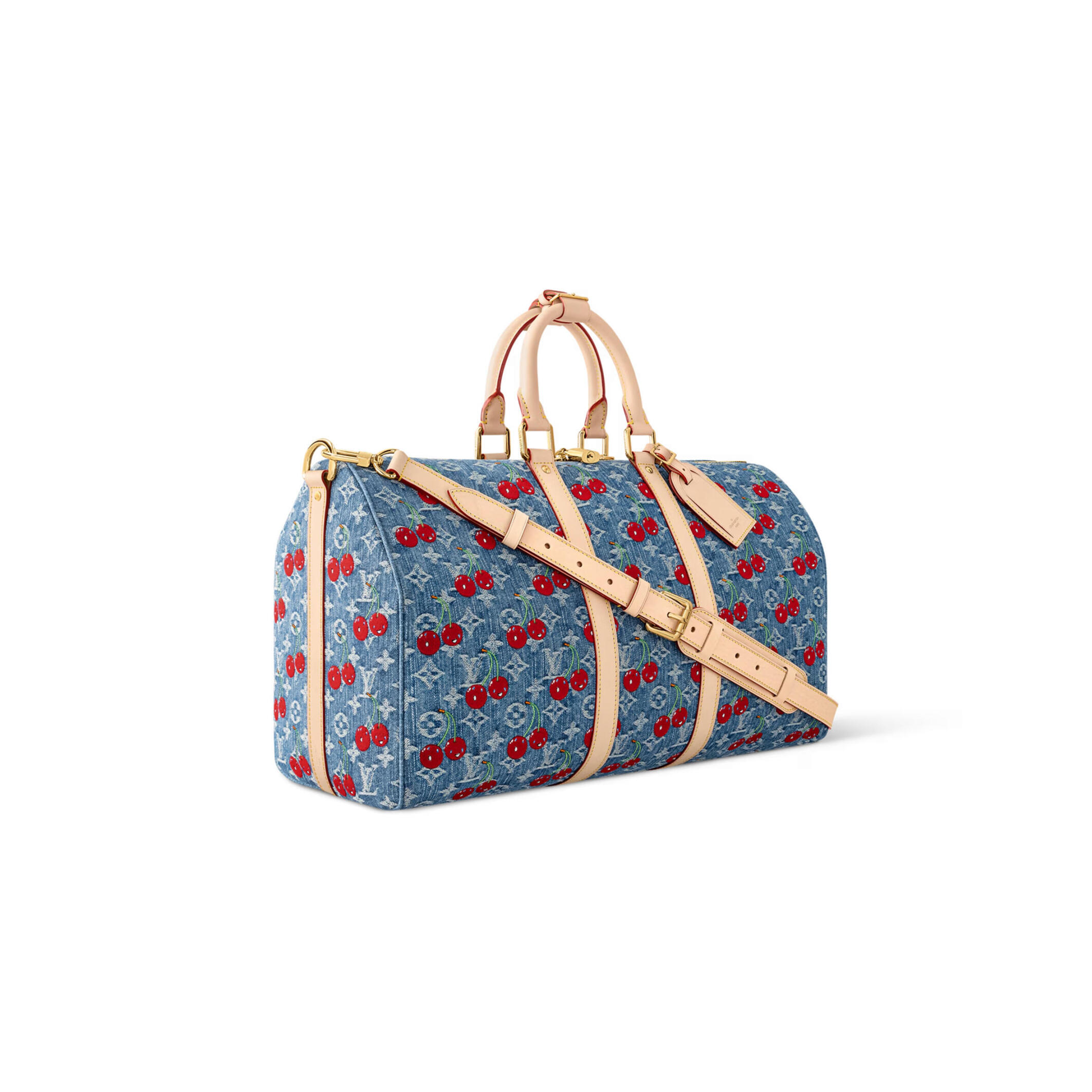 LOUIS VUITTON MURAKAMI DENIM LV X TM KEEPALL BANDOULIÈRE 45 M13875 (45*27*20cm)